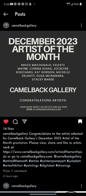  Celeste Mayne Receives Artist Of The Month Camelback Gallery